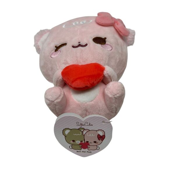 Sugar Cubs Pink Latte Heart Mini Plush 7” Sugar Cubs Round 1 Minto NWT - Picture 13 of 14